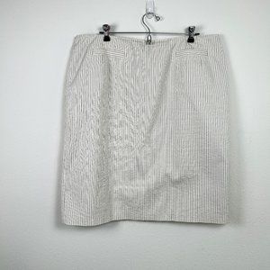 Talbots Ivory and Charcoal Pencil Skirt
